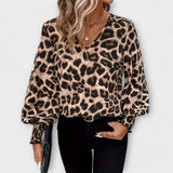 Sudadera elegante con estampado de leopardo