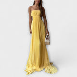 Mireille - Vestidos maxi elegantes con pliegues y aberturas