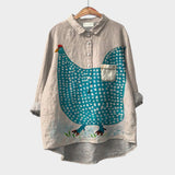 Selene™ | Blusa de lino atemporal con estampado