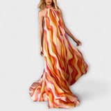 Rumi - vestidos maxi elegantes con patrón de punto y ondas