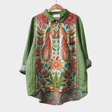 Livia™ | Blusa de lino atemporal con estampado