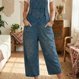 Aurevia | Pantalón de denim para jardinería con look vintage
