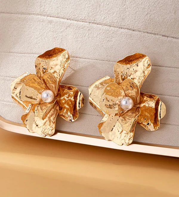 Pendientes Brillantes con Forma de Flor