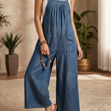 Solmira | Mono de denim holgado con tirantes