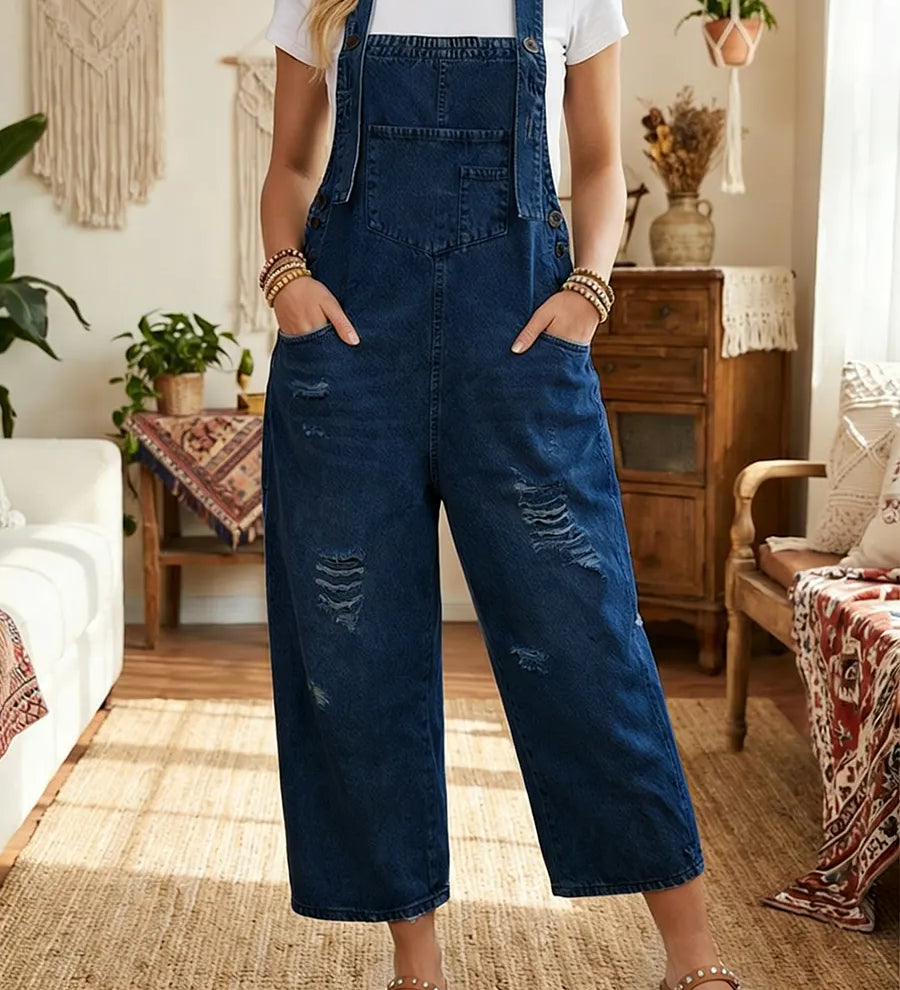 Aurevia | Pantalón de denim para jardinería con look vintage