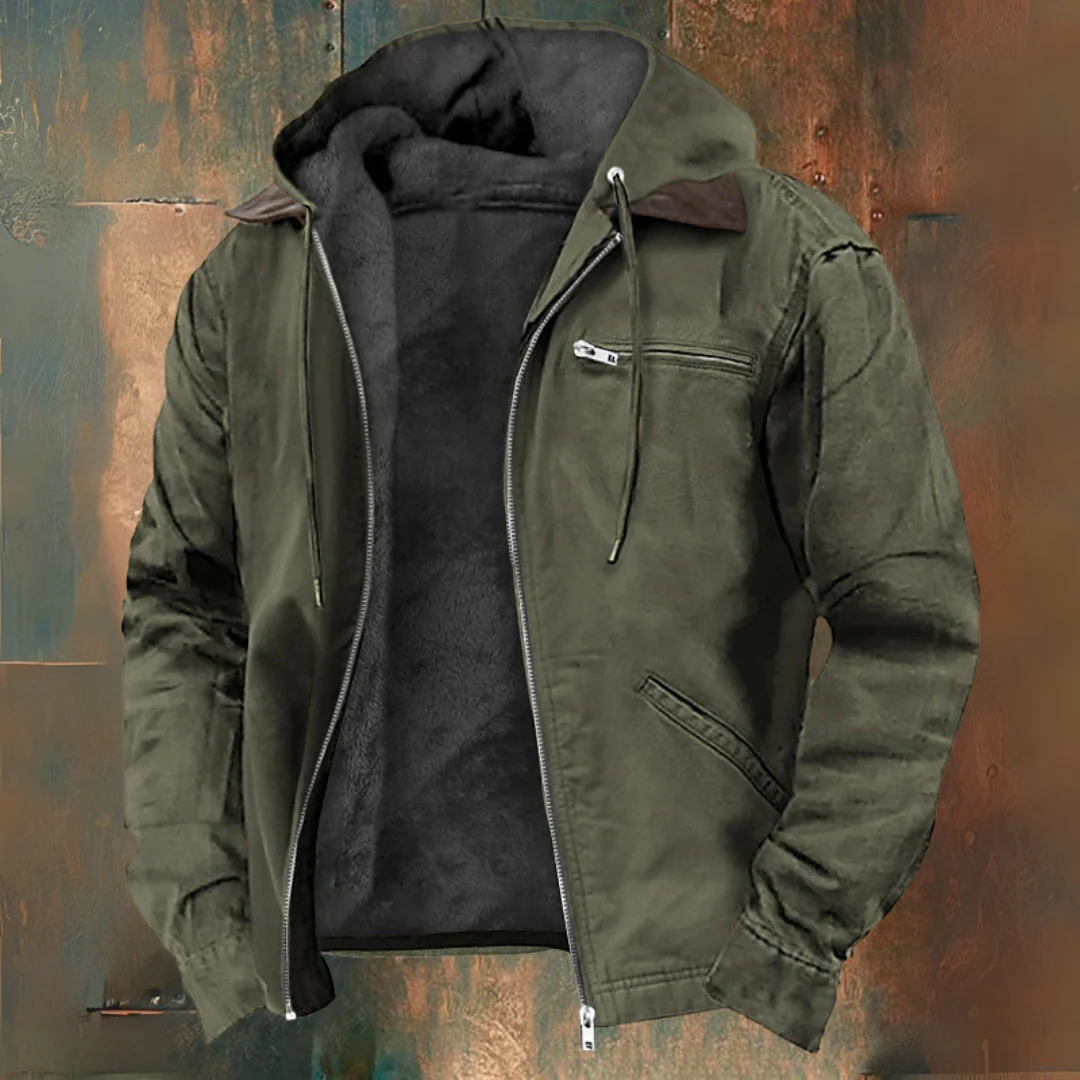 Gaspard™ | Chaqueta con capucha y cremallera elegante