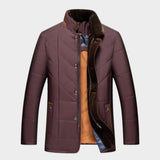 Helmfried™ | Chaqueta acolchada de hombre con cuello de piel
