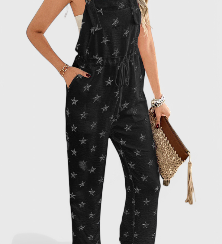 Bianca Mono Largo Relajado con Estampado de Estrellas