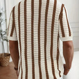 RetroKnit Polo de rayas con botones