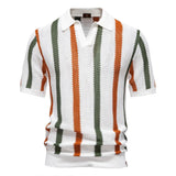 FluxStripe Polo de cuello en V