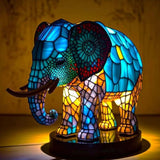 Nounours – Lámpara de elefante mágica de vidrio colorido
