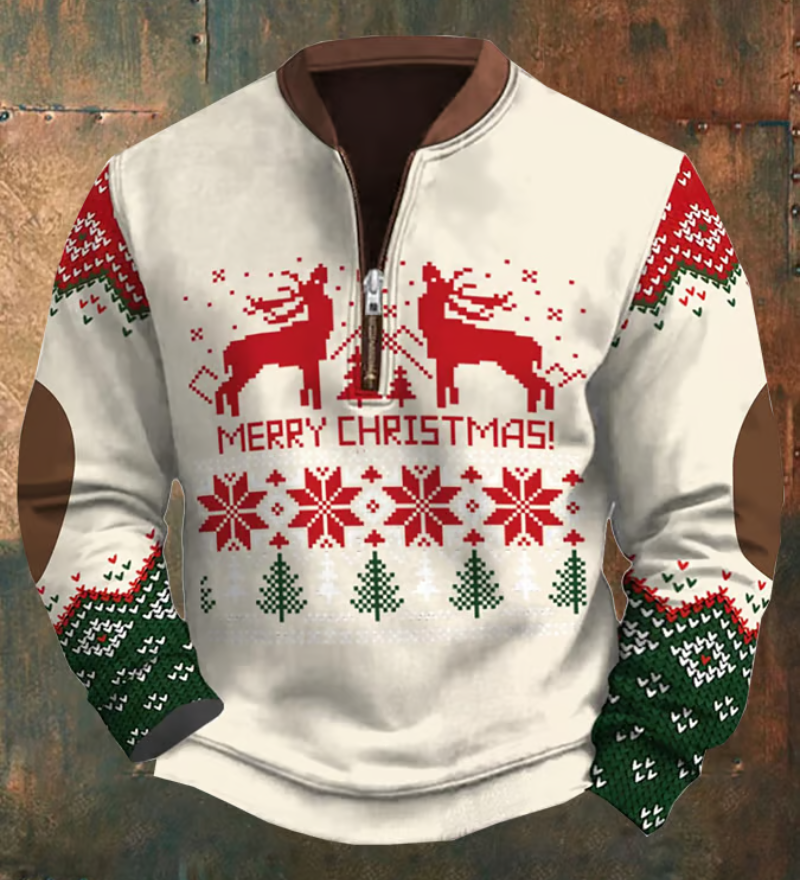Noel | Suéter blanco de Navidad con renos