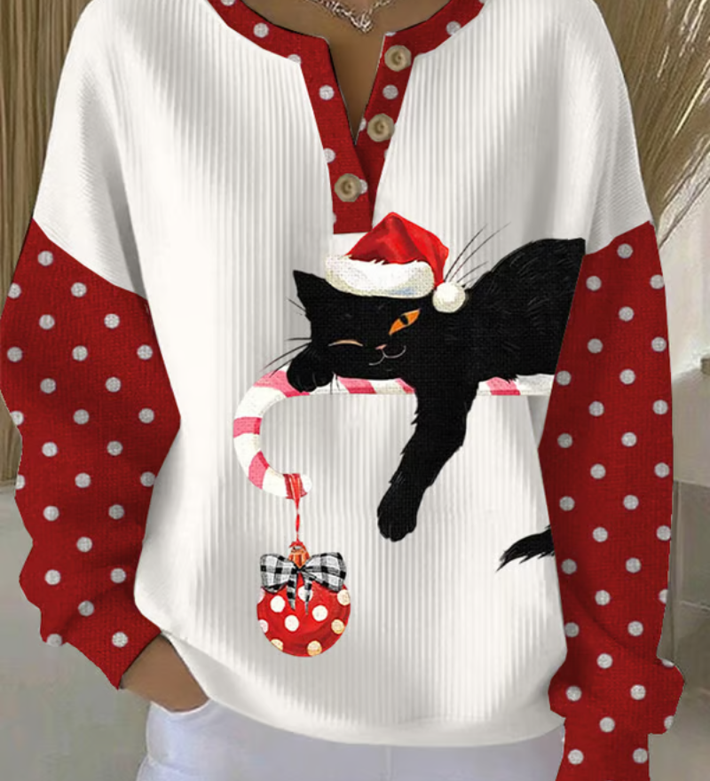 Maria | Sudadera navideña Mila con gato