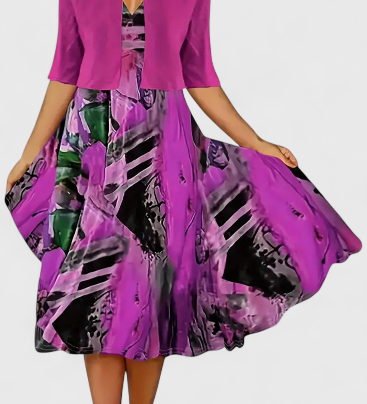 Estrella Conjunto de Vestido Blazer Midi