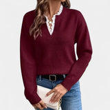 Anne – blusa elegante con ribete de encaje