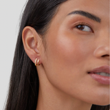 18K ゴールド & クリスタル クロー ピアス