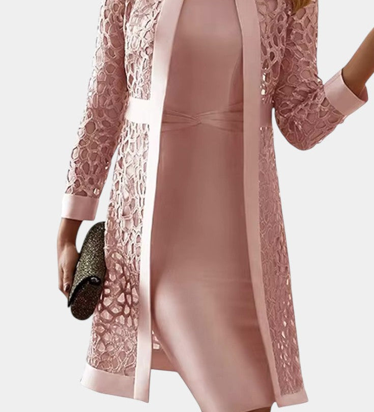 Freya Conjunto de Vestido de Dos Piezas con Encaje