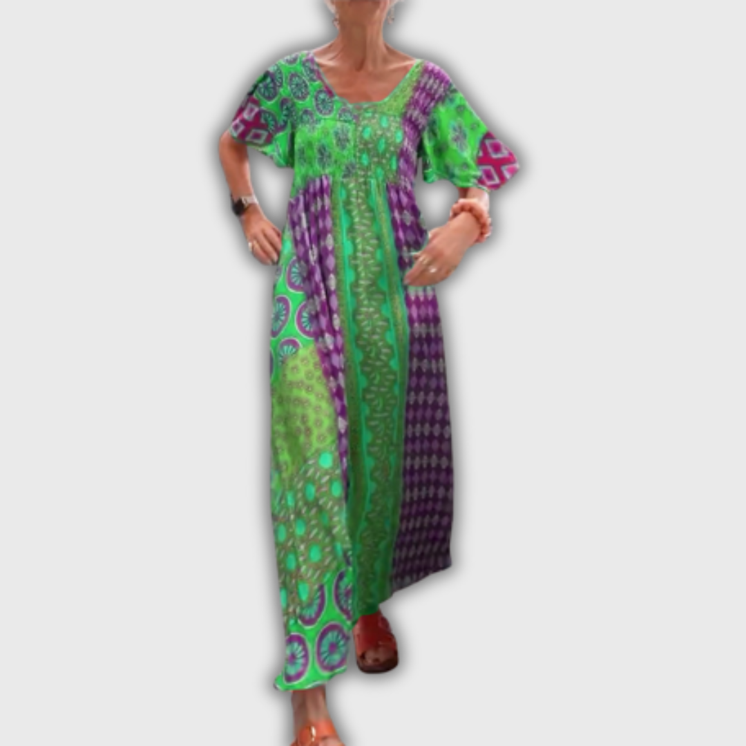 ポピー – エレガントなペイズリーミディドレス