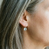 Pendientes vintage azules con circonia cúbica incrustada