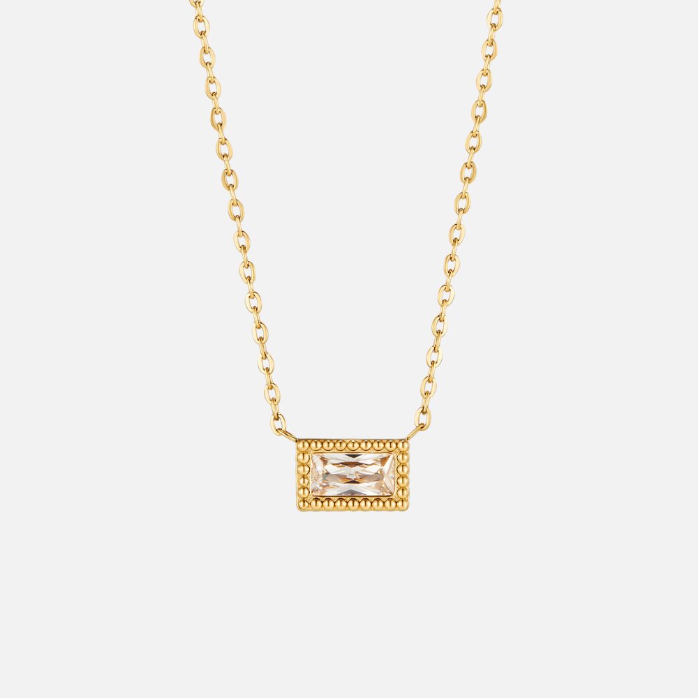 バゲット誕生石ネックレス