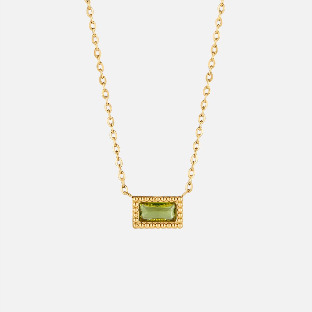 バゲット誕生石ネックレス