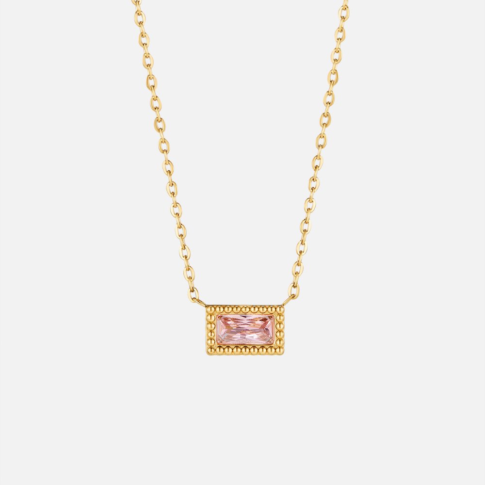 バゲット誕生石ネックレス