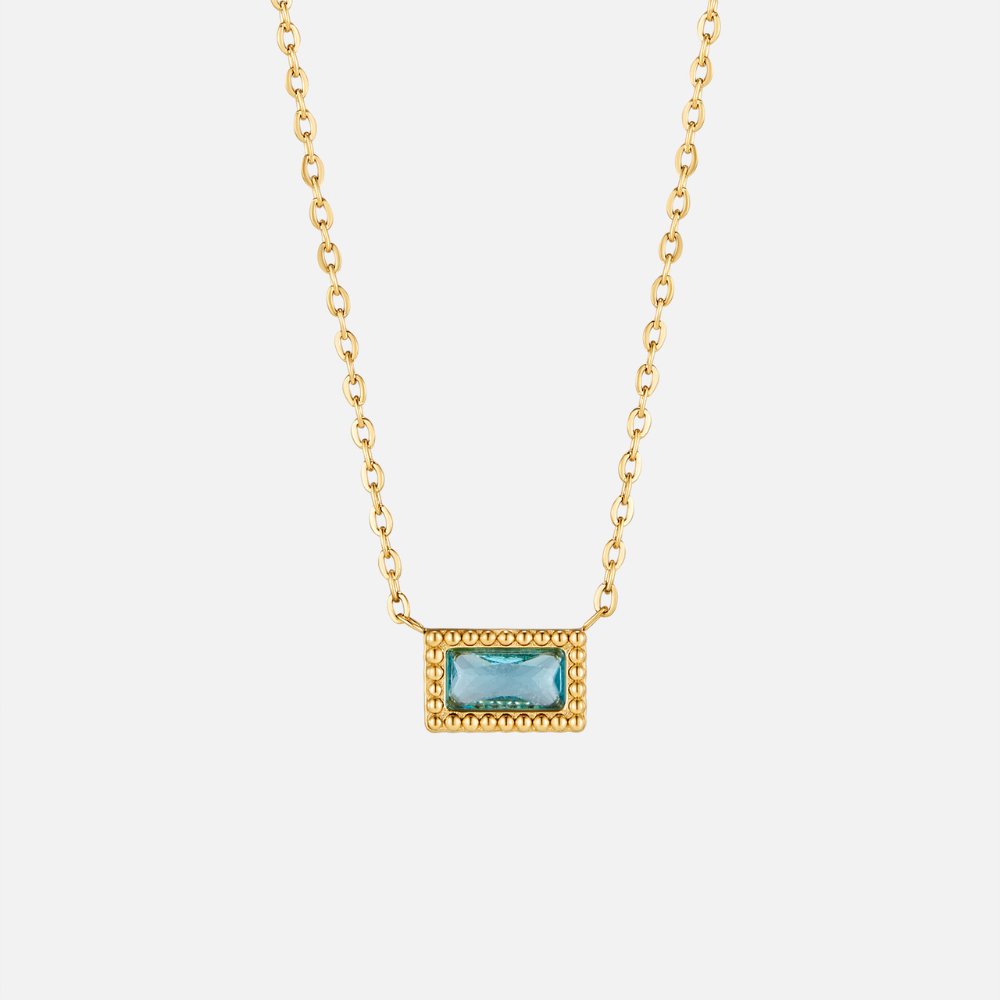 バゲット誕生石ネックレス