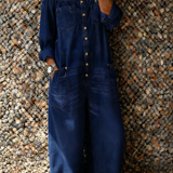 Noa | Mono de denim con escote de hombro descubierto