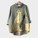Palmira™ | Blusa de lino atemporal con estampado