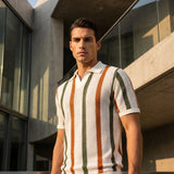 FluxStripe Polo de cuello en V