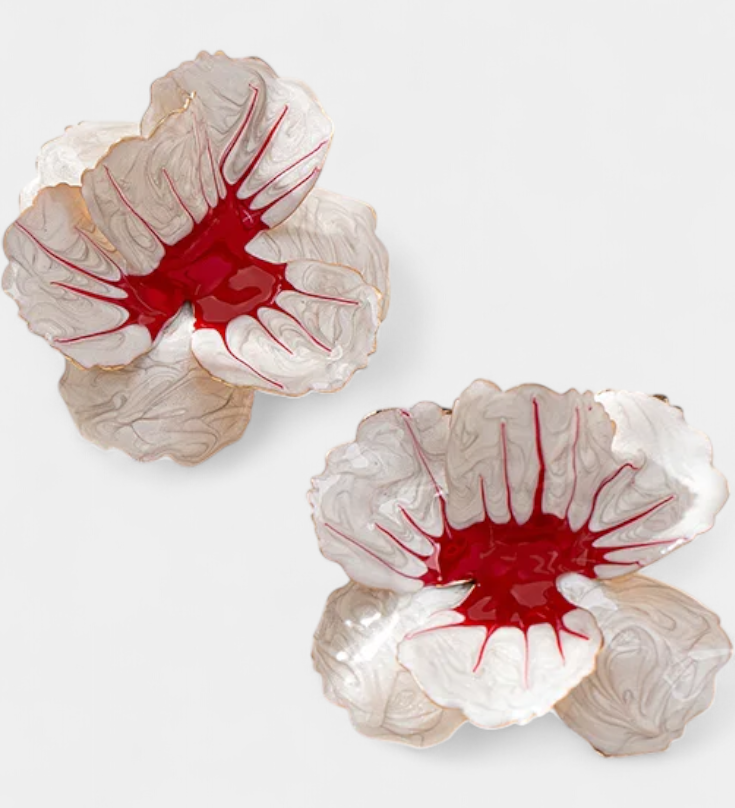 Pendientes Geométricos con Forma de Flor