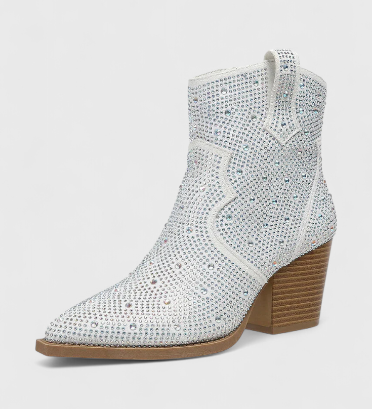 Berenice Botas Elegantes con Patchwork y Cremallera Lateral