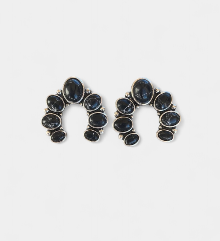 Pendientes Herradura de Piedra Natural