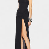 Duchess Vestido Maxi Draped con Abertura Lateral