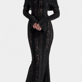 Rosalie Vestido Maxi Off-Shoulder de Encaje