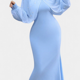 Atenea Vestido Halter de Malla con Mostacillas