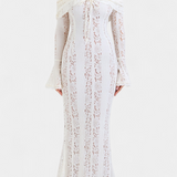 Rosalie Vestido Maxi Off-Shoulder de Encaje