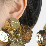 Pendientes Brillantes en Forma de Flor