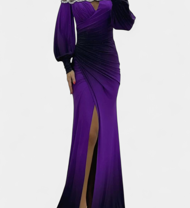 Julitta Vestido Maxi Ombre con Hombros Descubiertos