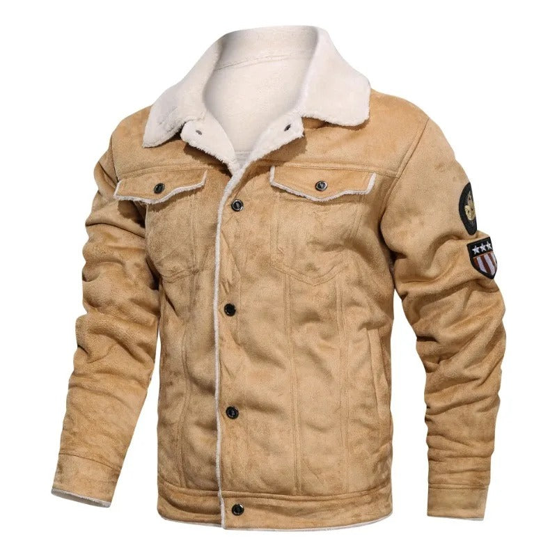 Alejandro™ | Chaqueta de cuero elegante y cálida de felpa