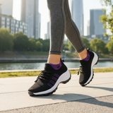 Ambulo zapatos ortopédicos de tejido de punto - lila y negro